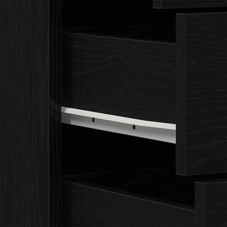vidaXL Sideboard mit 6 Schubladen Schwarz Eichen-Optik 50x34x96 cm 862442 – Bild 9