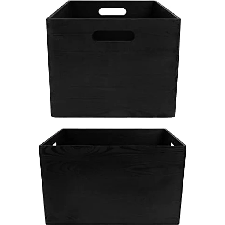 Creative Deco Holzkiste Obstkiste Korb 40x30x24cm (1cm) mit Griffen ohne Deckel, Hölzernen Kasten Holzbox Kiste – Bild 8
