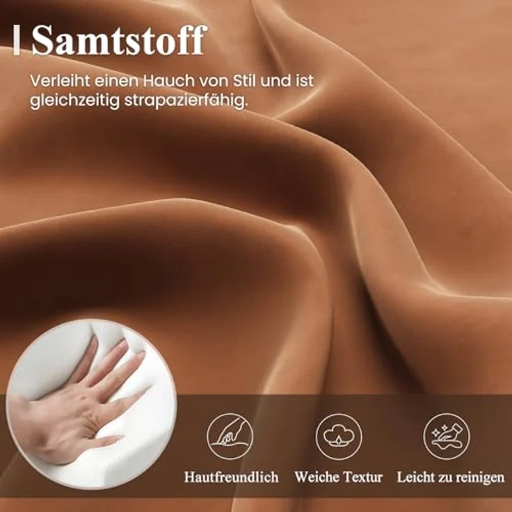 COLAMY Gepolsterter Ohrensessel aus Samt – Moderner Lounge-Sessel mit weicher Rückenlehne, Komfortabler Sessel für Wohnzimmer, Schlafzimmer, Apartment & Leseecke, Orange – Bild 9