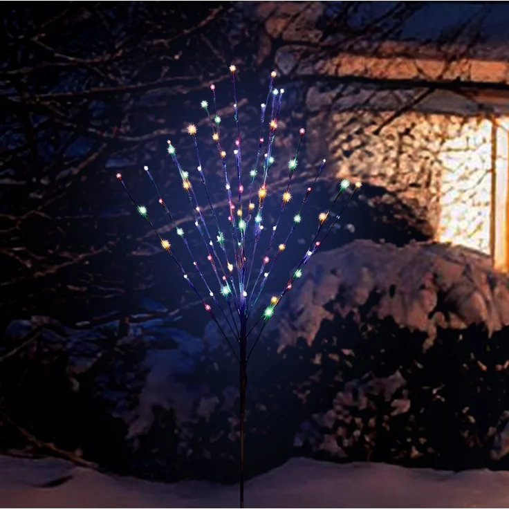 Spetebo LED-Lichterkette Lichterbaum 110 cm multicolor, 80-flammig, für Außen mit Dual Timer – Bild 3