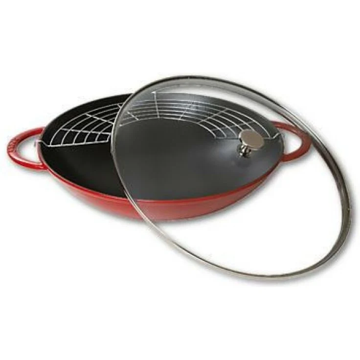 STAUB Wok nClassic Gusseisen 5,7 l Ø37cm kirschrot – Bild 6