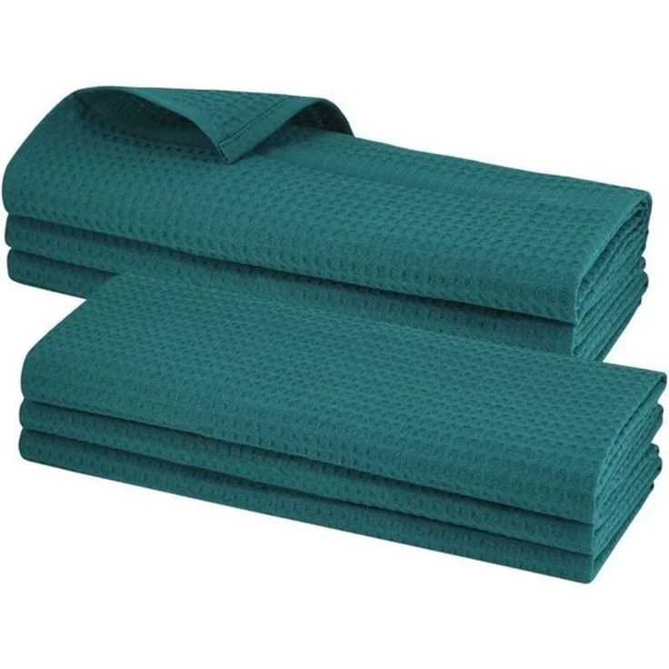 Engelland Geschirrtuch Poliertuch, (Vorteils-Set, 6-tlg, Waffel-Pique), 100 % Baumwolle, integrierte Aufhängeschlaufe, 70x50 cm – Bild 4