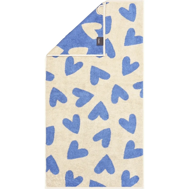 2 Stück Cawö Handtuch Handtücher 50x100 cm Heart Beats capri Herzen blau 6275-31 – Bild 2