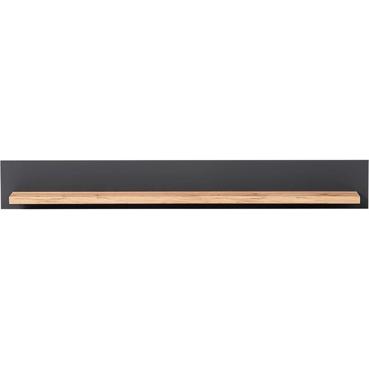 Lomadox Wandregal CESENA-61, Wandboard Landhaus in anthrazit mit Wotan Eiche Nb, 150/20/20 cm – Bild 5