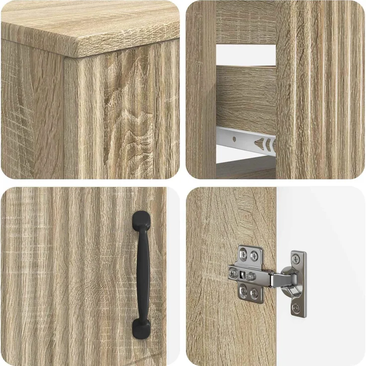 vidaXL 3-teiliges Badezimmer-Schranksystem HOORN Sonoma-Eiche 3417794 – Bild 7