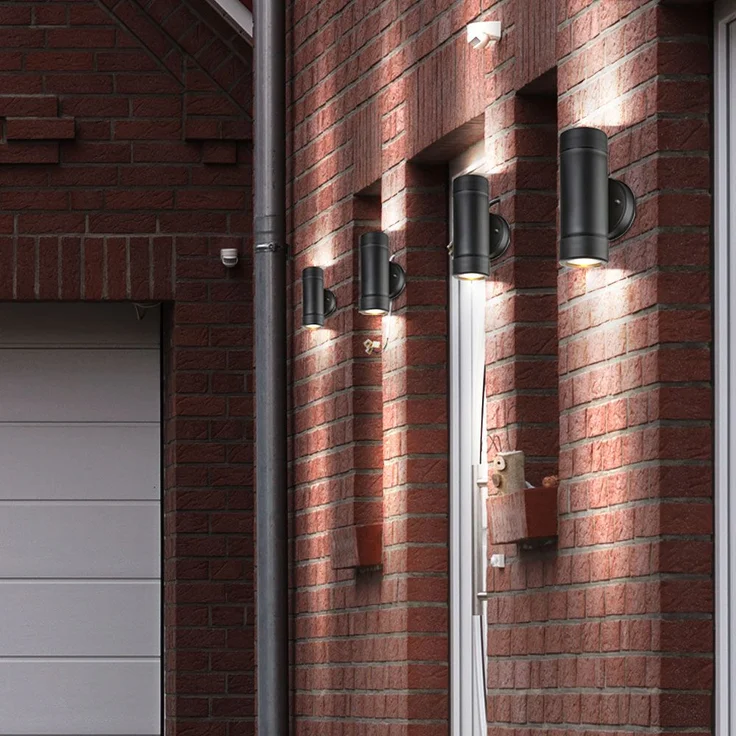 2er Set LED Wandleuchten in Schwarz für den Garten COTOPA – Bild 10