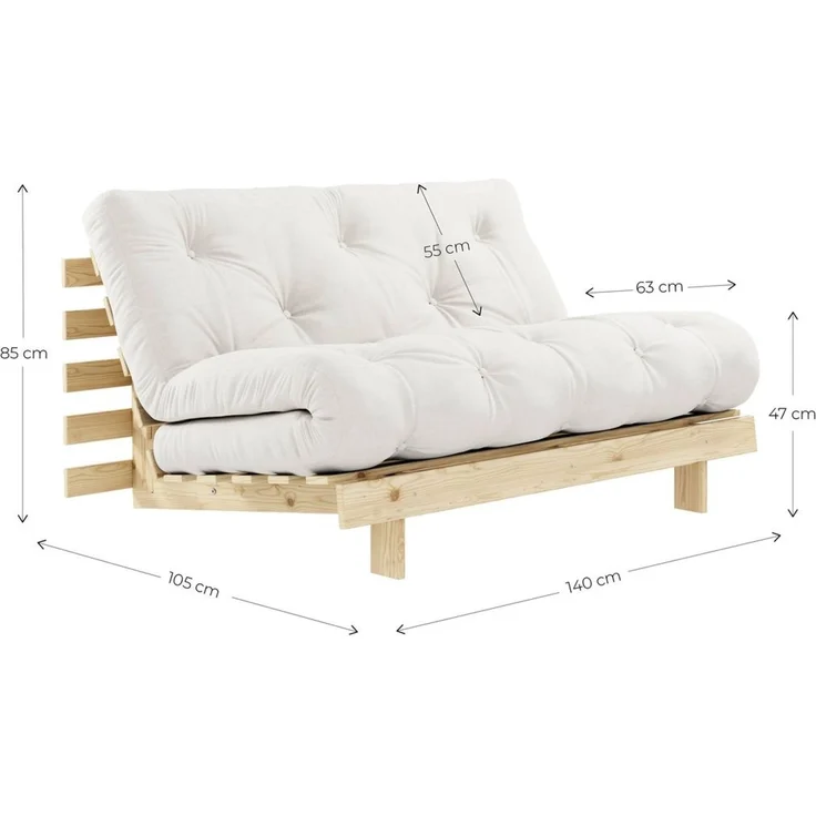 Schlafsofa Klappsofa ROOTS 140 Cord Hazy Blue von KARUP – Bild 6