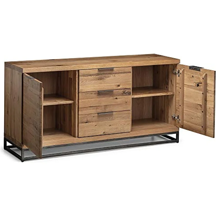 Julian Bowen Brooklyn Sideboard, Eiche/Gunmetal – Bild 2