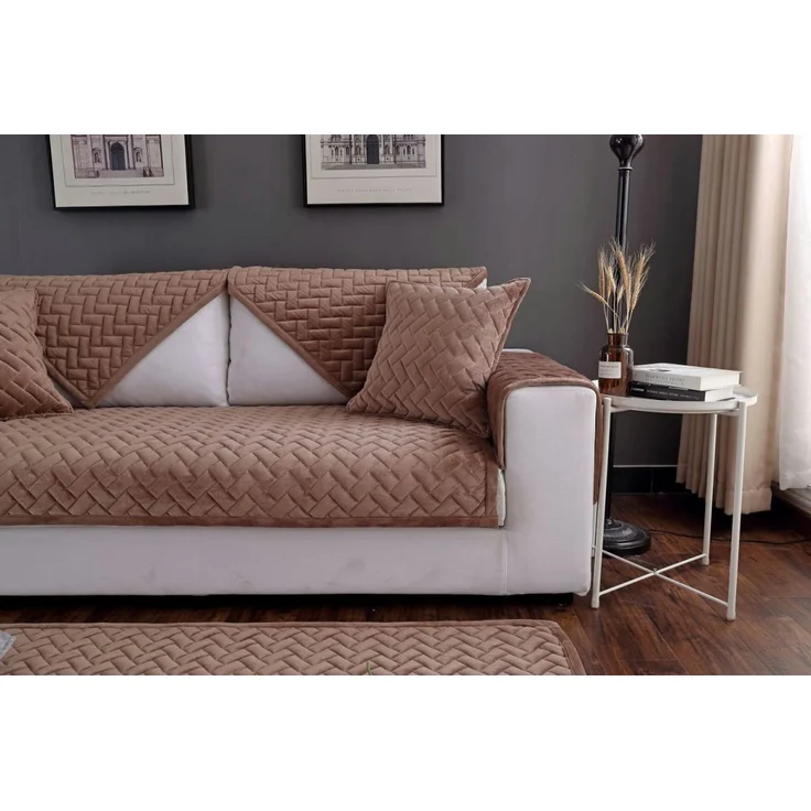 Coonoor Sofaschoner Sofahussen, Anti-rutsch, Sofa Überzug,Sofabezug 1/2/3/4 Sitzer, für L Form Sofaschoner Chaiselongue Ecksofa – Bild 4