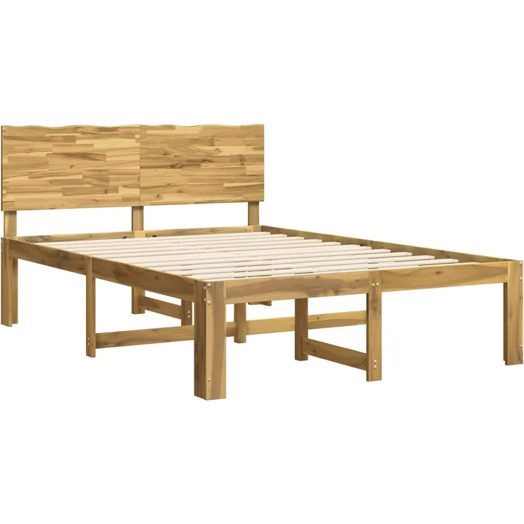 vidaXL Doppelbettgestell mit Kopfteil ROSTOCK Weiß 150 x 200 cm 3405451 – Bild 3
