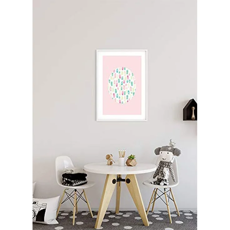 Komar Wandbild Shelly Patterns Rose, Premium-Poster 50x70 cm, seidenmatter Kunstdruck für Wohnzimmer und Schlafzimmer, ohne Rahmen – Bild 5