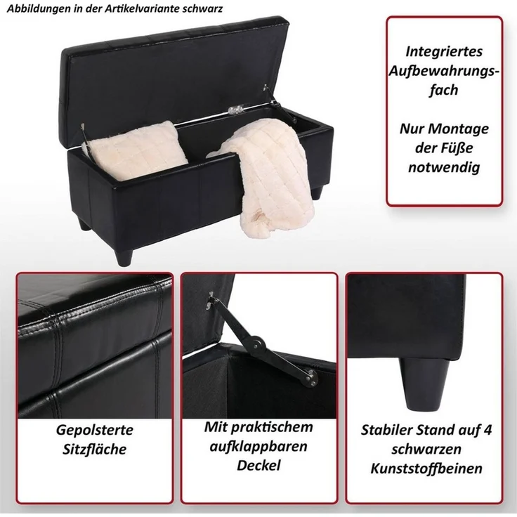MCW Sitzbank Kriens-B, Integriertes Aufbewahrungsfach – Bild 4
