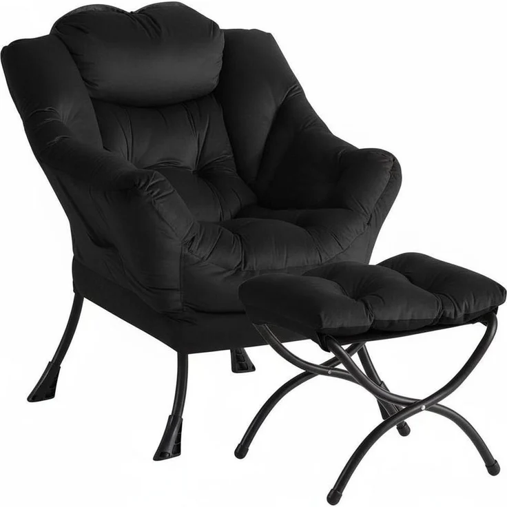 GarveeMore Ohrensessel Relaxsessel mit Hocker Ohrensessel Polstersessel Faulsesse – Bild 2