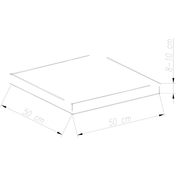 Chicreat Set mit 2 Sitzkissen 50 x 50 x 8 cm, Blau – Bild 3