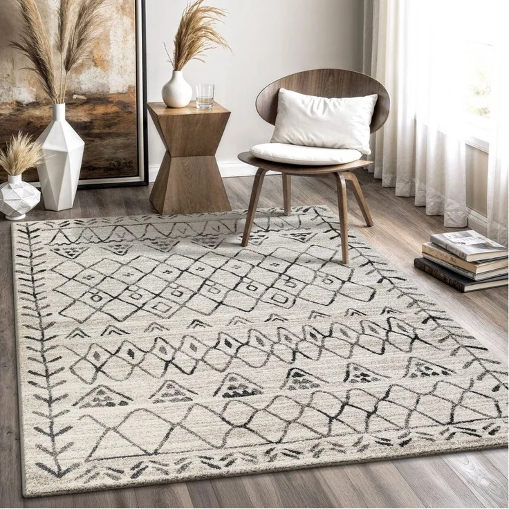 Sanat Teppich Boho 8200, rechteckig, Höhe: 10 mm, Kurzflor, robust, Boho, Scandic, für Fussbodenheizung geeignet – Bild 5