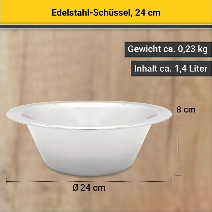 Küchenschüssel schwer 24 cm, 1,7 l – Bild 3