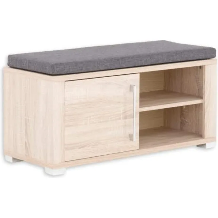 Garderobe GO Bank Eiche Sonoma grau
