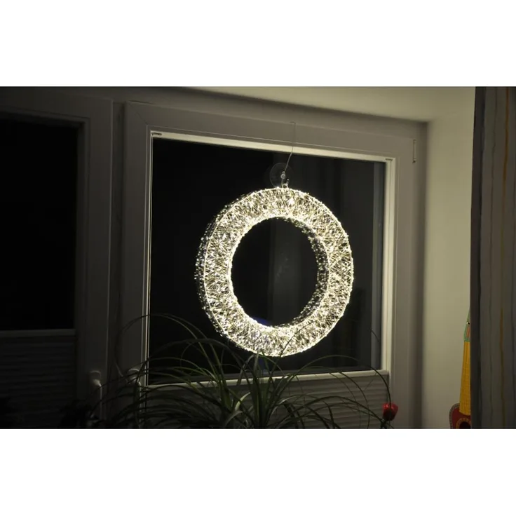 LED Lichterkranz Ø 50 cm mit 1440 Mikro LEDs | Timerfunktion 6/18 Std. | Metallkranz IP44 Netzbetrieb | für Innen & Außen | 6er Set Weihnachtsdeko