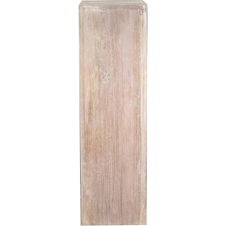 Oriental Galerie Blumenhocker Massive Holz Säule Viereckig Podest Whitewash klein 65cm (1 St) – Bild 3