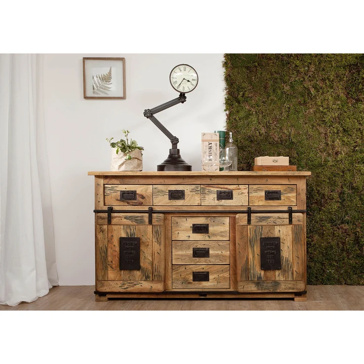 Sideboard Mango 150x45x90 natur lackiert RAILWAY #119 – Bild 3