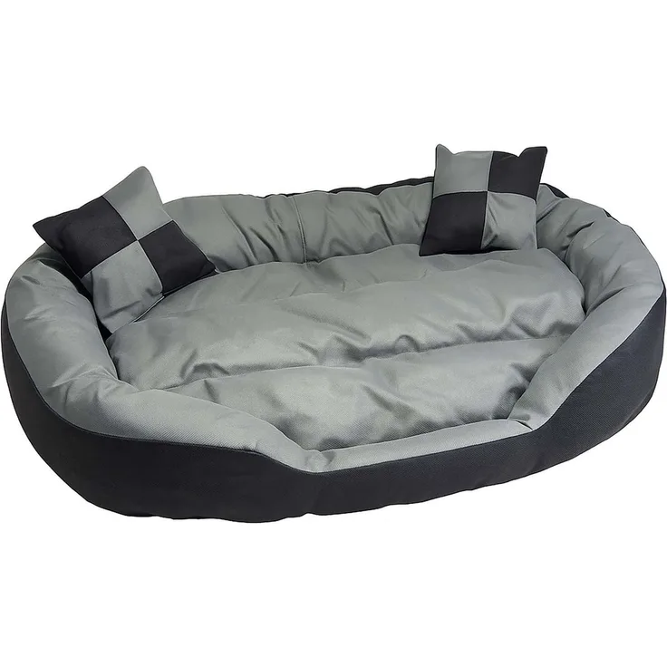 Hossis Wholesale Big Tier Sofa Hundebett M 85x70x20cm | Kuschelig & waschbar | Hundekorb mit Wendekissen & 2 Zierkissen | Welpenbett aus 100% Polyester | Bequem, pflegeleicht & geruchsfrei