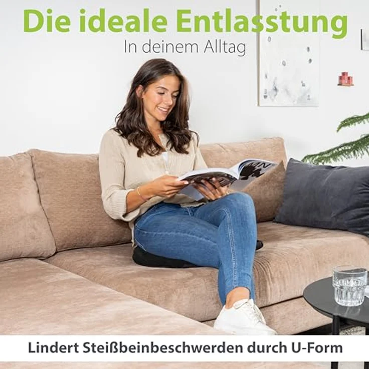 feela Sitzkissen Orthopädisches Keilkissen – fördert aufrechtes & gesundes Sitzen, Ideal fürs Büro & Homeoffice – entlastet Rücken & verbessert Haltung – Bild 6