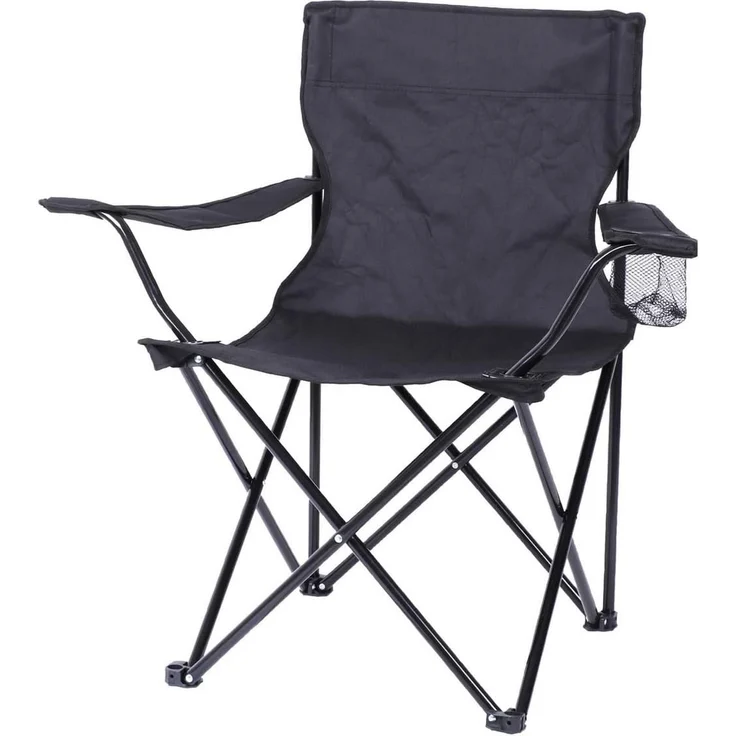 Sunnydays Campingstuhl Klappstuhl Armlehnstuhl Faltstuhl 25236 schwarz