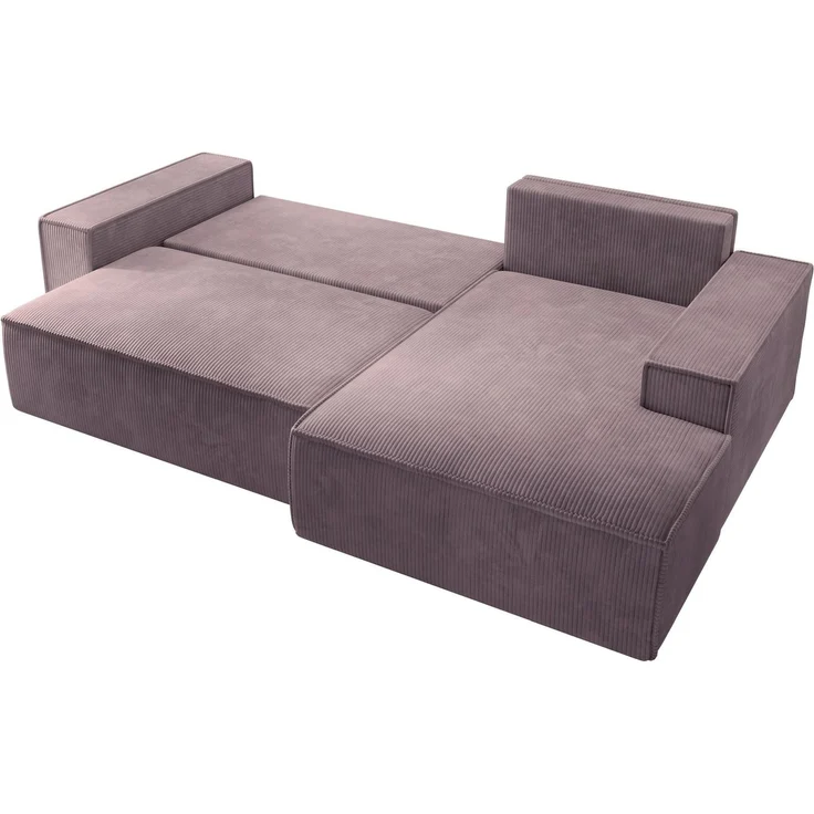 Selsey 'Farese ' Ecksofa mit Cordbezug, Schlaffunktion und Stauraum, Rosa, rechts – Bild 4