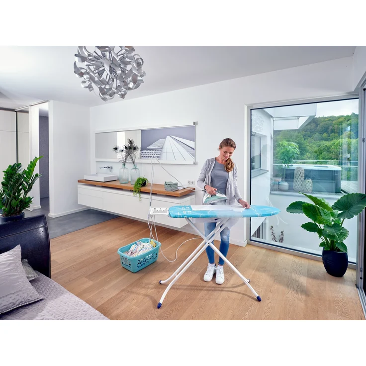 Leifheit 'AirBoard Compact M Plus' Bügeltisch, Kunststoff, weiß/türkis – Bild 9