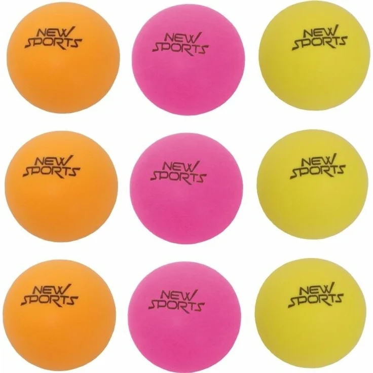 New Sports Tischtennis Bälle, 6 Stück, orange / pink / gelb – Bild 1
