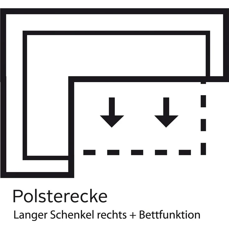 sit&more Ecksofa Bansin, L-Form, B: 265 cm, Bettfunktion optional, Federkern-Polsterung, Komfortable Sitzhöhe 46 cm, Liegefläche 148 x 198 cm bei Bettfunktion – Bild 2