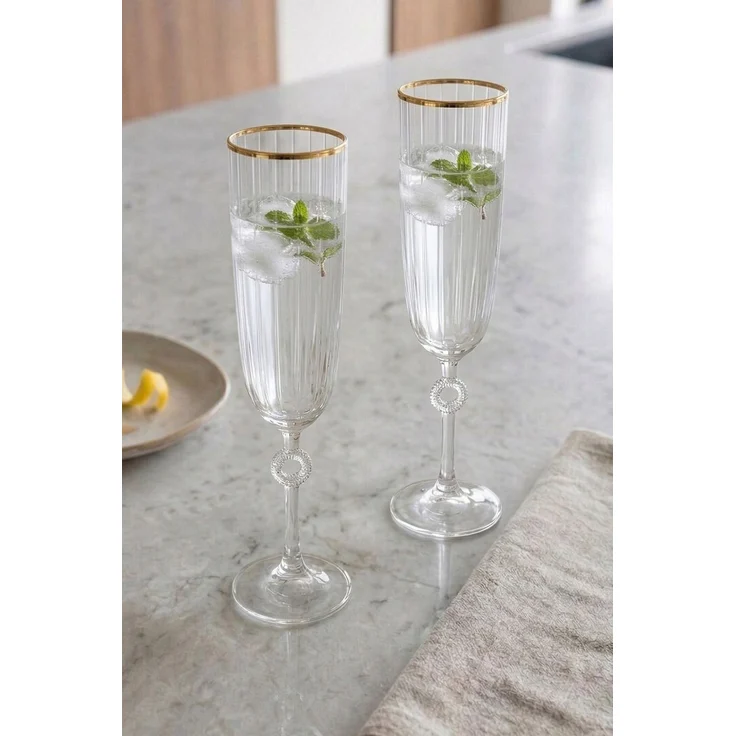 Hermia Concept 'Elite Gold 150 - Gold' Gläser-Set (4-teilig), Gold, 5,2 x 5,2 x 21 cm, 150 ml – Bild 2