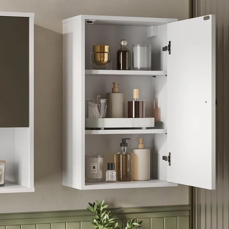 Badschrank Eliza Weiß Riffel 40 x 65 cm Vicco – Bild 4