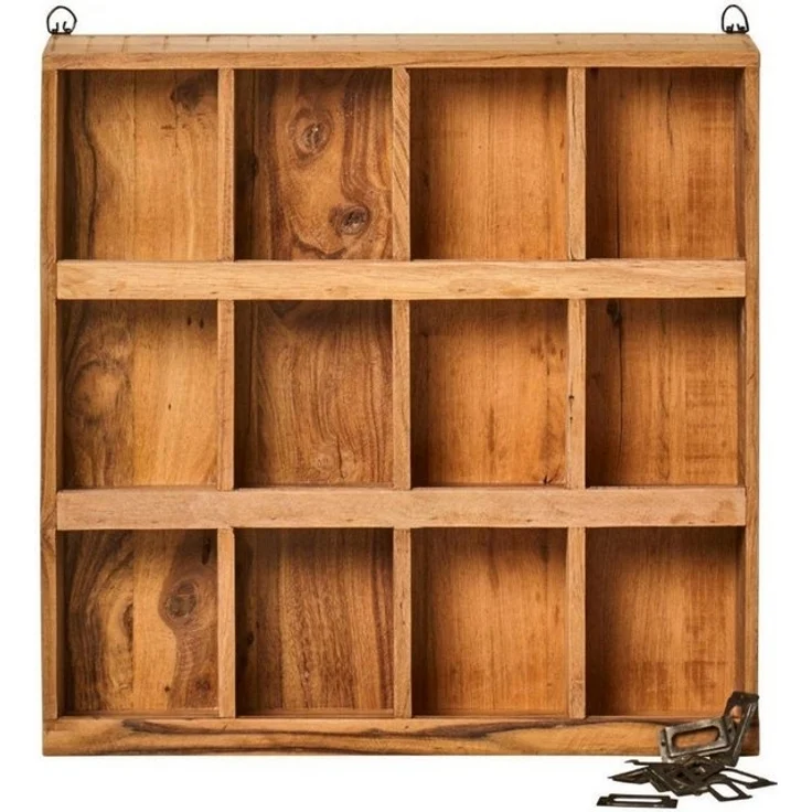 Ib Laursen - Wandregal Regal 12 Fächer Unika Holz Braun 12 Papierhalter 21038-30 – Bild 4