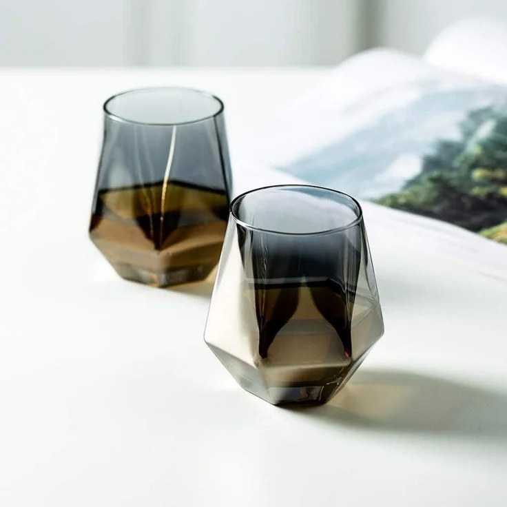 Diamond Whisky Glasses 2er-Set 300 Ml Moderner Look für Männer – Bild 2