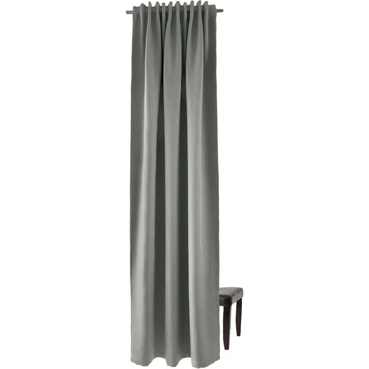 Homing Schlaufenschal Galdin 140x245 Vorhang Schlafzimmer Deko verdunkelnd grau – Bild 1