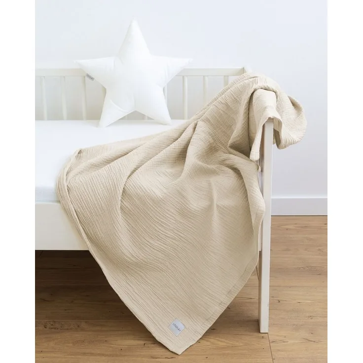 Babydecke Babydecke Musselin Baumwolle Tagesdecke Decke 95x95 120x120 150x200 cm, Loolay, LOOLAY Musselin Tagesdecke, atmungsaktiv, weich & leicht!