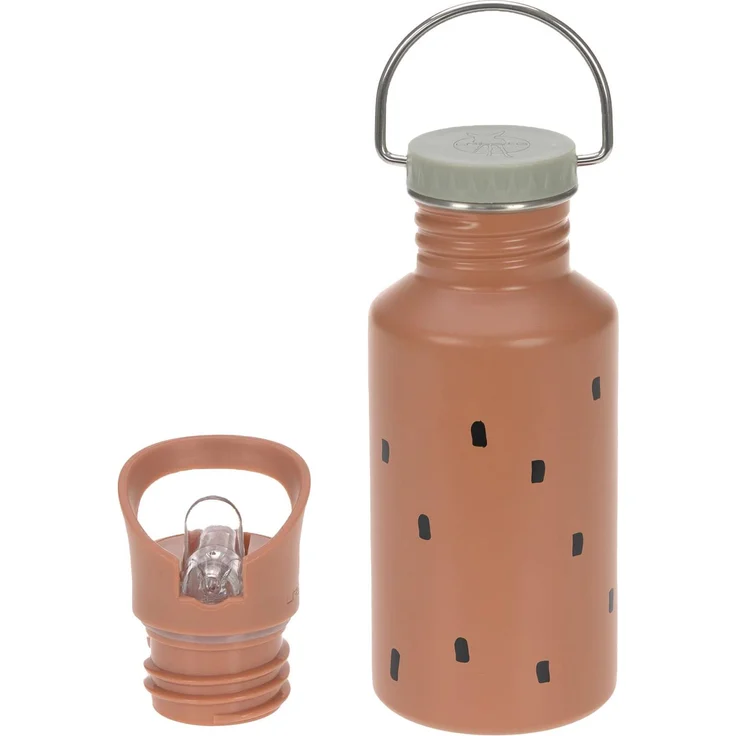 Lässig Kinder Edelstahl Trinkflasche 500 ml Happy Prints Karamell – Bild 1
