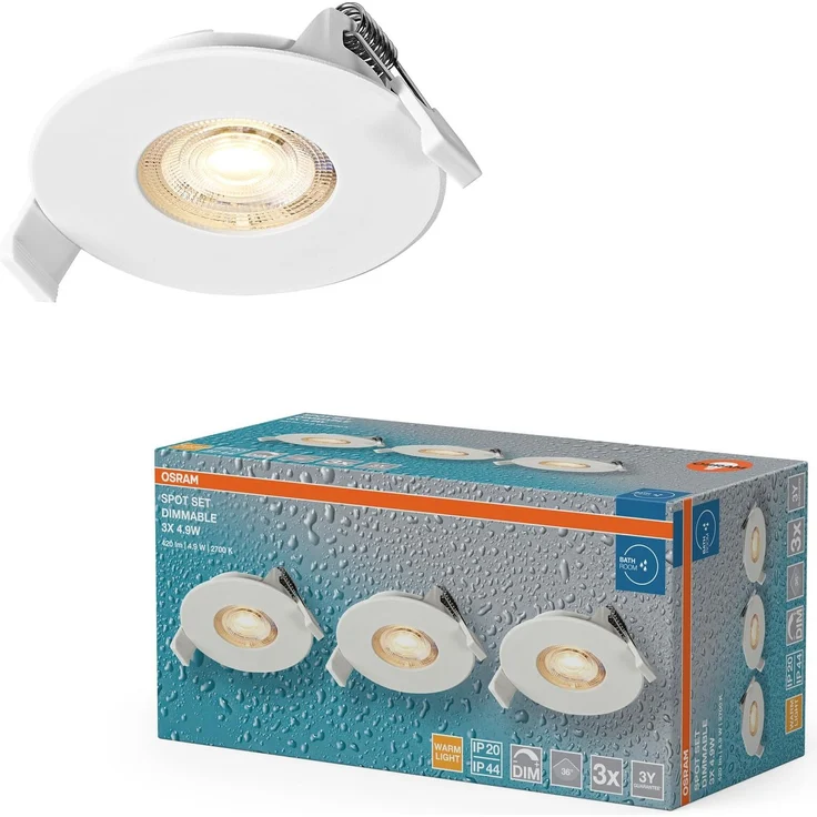 Osram Spot Set LED Einbaustrahler DIM IP44 Weiß