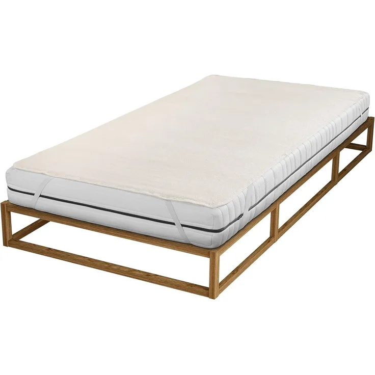 Sleep & Protect Molton-Matratzenauflage 0808301, natur, 1x 200x200 cm