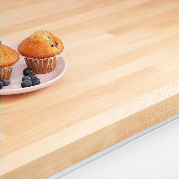 Krok Wood Tischplatte Massivholzplatte, Arbeitsplatte aus Massivholz in Buche, 38 mm stark – Bild 2