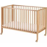 TiSsi Faltbares Kinderbett Buche natur, inkl. Matratze 60x120 cm