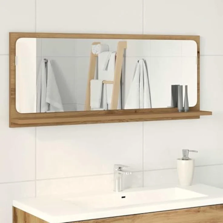 vidaXL Spiegelablage Artisan-Eiche 90 x 10,5 x 37 cm Holzwerkstoff 862527 – Bild 3