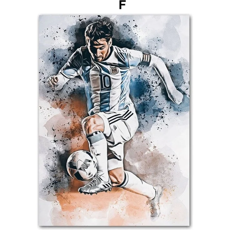 Poster Fußballspieler Tor Jubel Lionel Messi und Christiano Ronaldo als Deko Print ohne Rahmen - F / 30 x 40 cm