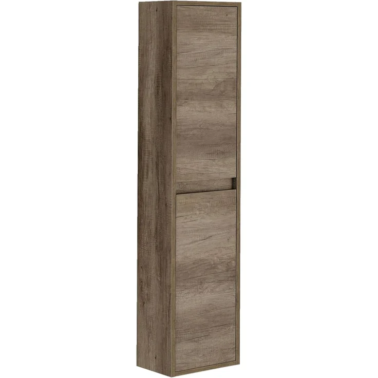ARKITMOBEL, Badezimmer-Säule mit 2 Türen – schmaler Badhochschrank in Nordik-Optik, platzsparendes Badezimmermöbel, Maße: 30 x 140 x 25,5 cm (B x H x T), Modell Dakota – Bild 1