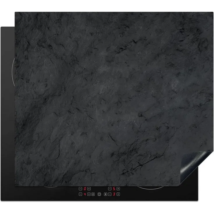 MuchoWow Herd-Abdeckplatte Grau - Zement - Beton - Industriell - Druck, Vinyl, (1 tlg), Küche Herdabdeckplatte Ceranfeld Vinyl Einteilig, 59x52 cm