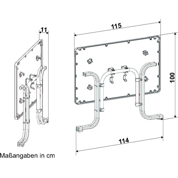 Sieger Boulevard-Klapptisch Boulevard-Klapptisch klappbar, Stahl Weiß 70 x 72 x 115 cm – Bild 5