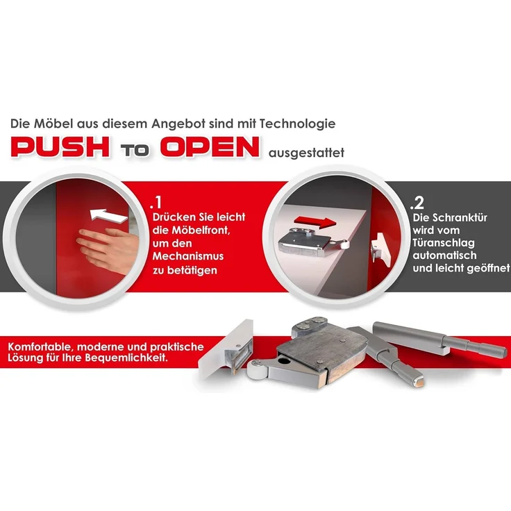 Wohnwand Tiwori (Farbe: Nuss Warmia + Marmor Schwarz) – Bild 8