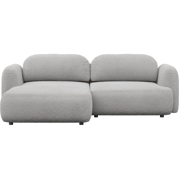 Selsey Tvoya Ecksofa mit Schlaffunktion, Ottomane links, Bouclé Hellgrau – Bild 6