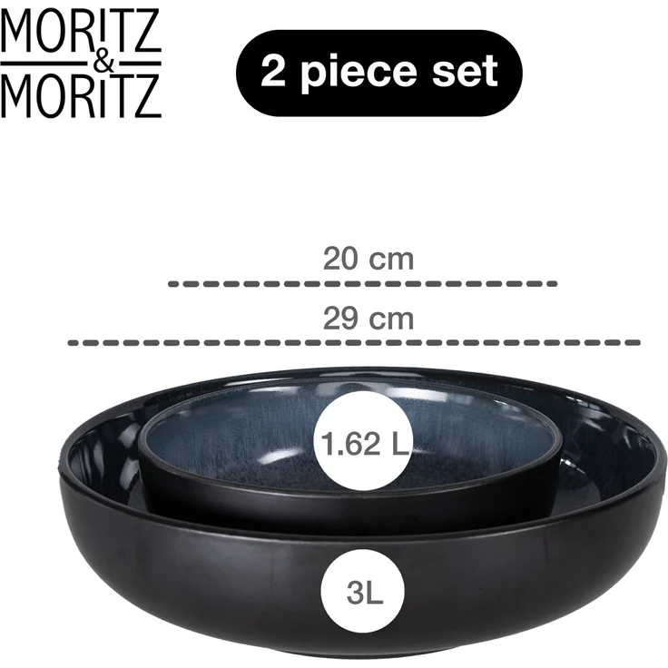 Moritz & Moritz VIDA Servierschale 2tlg. blau – Bild 10